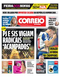 Capa do Correio da Manhã de quarta-feira, 21 de outubro de 2026