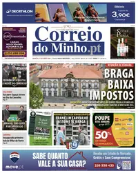 Capa do Correio do Minho de quarta-feira, 21 de outubro de 2026