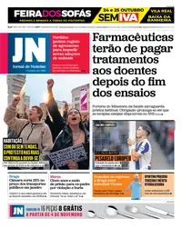 Capa do Jornal de Notícias de quarta-feira, 21 de outubro de 2026