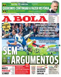 Capa do A Bola de quinta-feira, 22 de outubro de 2026