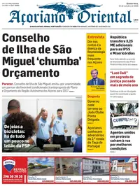 Capa do Açoriano Oriental