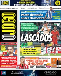 Capa do O Jogo de quinta-feira, 22 de outubro de 2026
