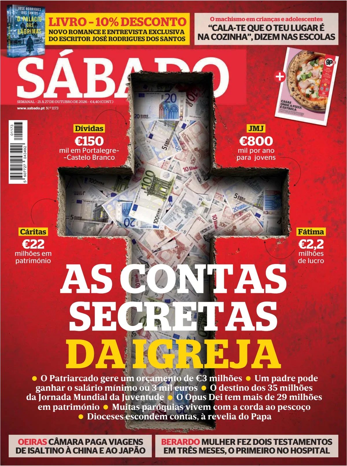Capa do Sábado de quinta-feira, 22 de outubro de 2026