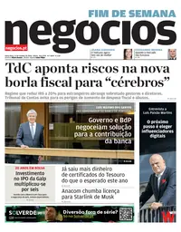 Capa do Jornal de Negócios de sexta-feira, 23 de outubro de 2026