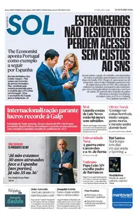 Capa do Nascer do SOL de sexta-feira, 23 de outubro de 2026