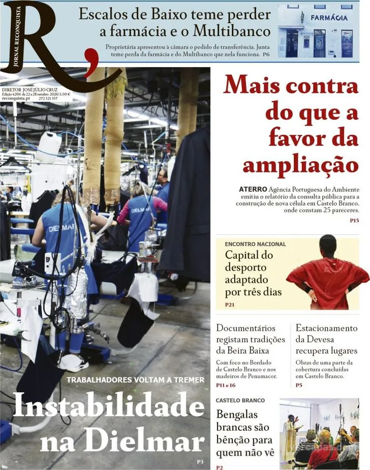 Capa do Reconquista de sexta-feira, 23 de outubro de 2026