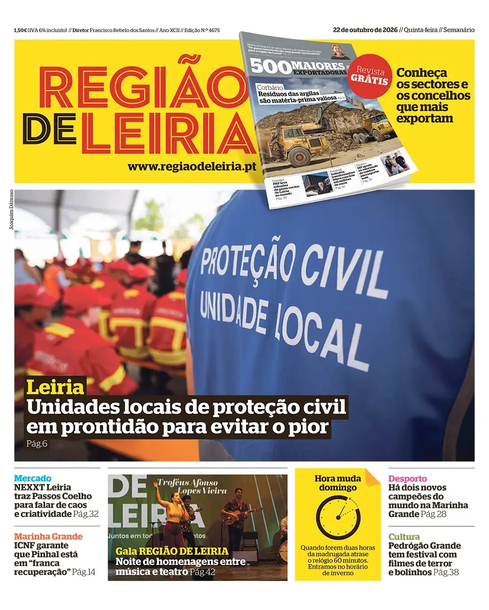 Capa do Região de Leiria de sexta-feira, 23 de outubro de 2026