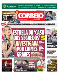 Capa do Correio da Manhã de domingo, 25 de outubro de 2026