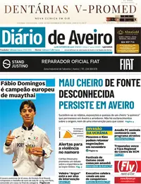Capa do Diário de Aveiro de domingo, 25 de outubro de 2026