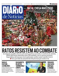 Capa do Diário de Notícias da Madeira de domingo, 25 de outubro de 2026