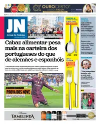 Capa do Jornal de Notícias de domingo, 25 de outubro de 2026