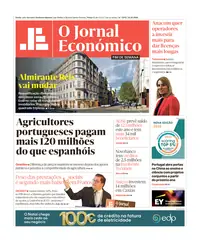 Capa do Jornal Económico de domingo, 25 de outubro de 2026
