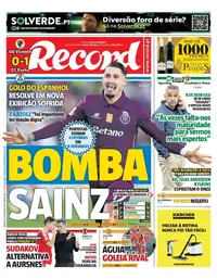 Capa do Record de domingo, 25 de outubro de 2026