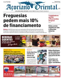 Capa do Açoriano Oriental de segunda-feira, 26 de outubro de 2026