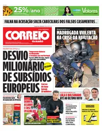 Capa do Correio da Manhã de segunda-feira, 26 de outubro de 2026