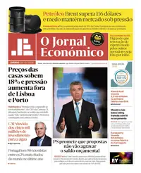 Capa do Jornal Económico de segunda-feira, 26 de outubro de 2026