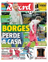 Capa do Record de segunda-feira, 26 de outubro de 2026